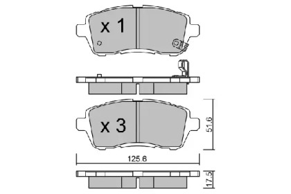 Комплект тормозных колодок (AISIN: BPFO-1002)